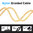 Double Right Angle (90 Degree) USB Lightning Charging Cable (25cm) for iPhone / iPad - Gold